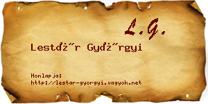 Lestár Györgyi névjegykártya