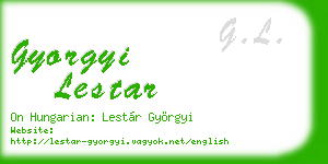 gyorgyi lestar business card
