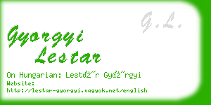 gyorgyi lestar business card